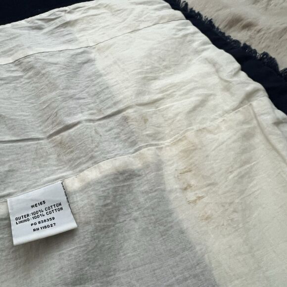 Boden Navy Trench Coat with White and Gray Accents - Picture 6 of 13